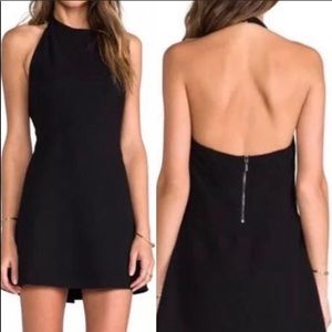 Backstage black halter mini dress XS